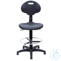 Silla alta de laboratorio con reposapiés