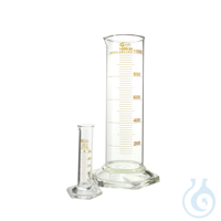 Probeta graduada base hexagonal, forma baja, clase B, 1000 ml, 1 ud