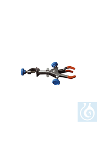Pinza 3 dedos doble ajuste con nuez 0 - 60 mm