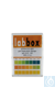 Tiras indicadoras de polipropileno con 3 almohadillas, pH 7,0 - pH 14 a intervalo de 0,5 pH, 100...