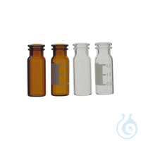 Vial snap-top para cromatografía ámbar, 2 ml, 100 uds