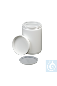 Tarro opaco blanco boca ancha con tapa y obturador, 500 ml, HDPE, 10 Uds.