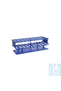 Gradilla para 24 tubos de 30 mm, Nylon, blanco, Premium Line