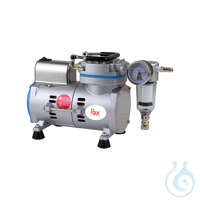 Bomba de vacío LBX V10 con regulador-vacuómetro, 18 l/min, -670 mmHg
