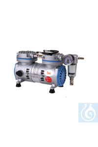 Bomba de vacío LBX V20 con regulador-vacuómetro, 20 l/min, -730 mmHg