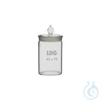 Pesafiltros con tapa esmerilada, forma alta, LBG 3.3, Ø 45 x 70 mm, 6 Uds.