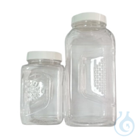 Frasco PET 500 ml para muestreo de agua, estéril con tiosulfato, cuello ancho, 6