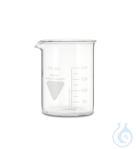 RASOTHERM Becher, niedrige Form, mit Ausguss
