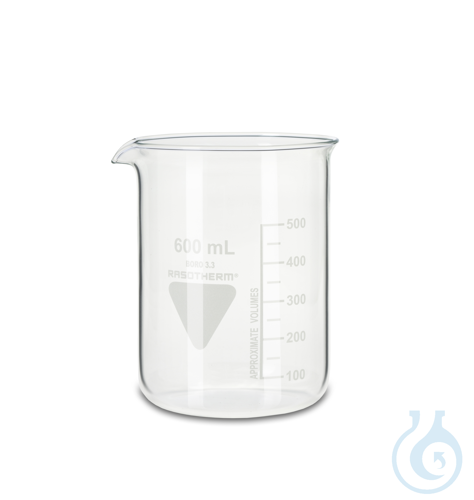 RASOTHERM Becher, niedrige Form, mit Ausguss