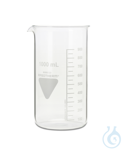 RASOTHERM Beaker, high form, with spout