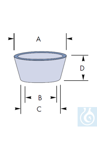 Conische rubber dichting v. filtertrechter, top Ø 33 x bodem Ø 21 mm, Robu® Conische rubber...