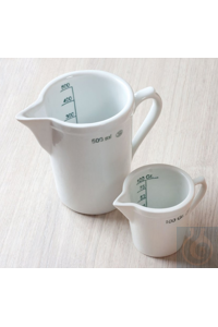 Maatkan met handvat, porselein, inwendig gegradueerd, Ø 71 x H 72 x V 100 ml Maatkan met handvat,...