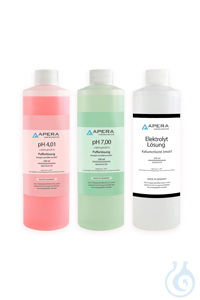 Kalibrierlösung Set pH 4,01 / 7,00 + 3M KCl (je 250ml) 
	pH-Wert: 4,01 / 7,00...