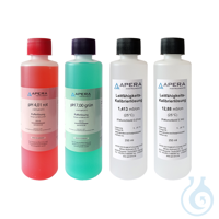 pH/EC-Kalibrierlösungs-Set (pH 7,00, 4,01, 1413 µS, 12,88 mS), je 250ml ...