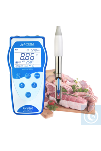 PH8500-MT Portable pH Meter for meat and fish, with GLP data management The...