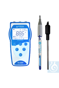 PH8500-SB Portable pH Meter for Strong Basic Solutions, with Data Management...