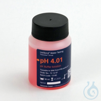 Solution tampon pH 4,01 (25 °C) rouge, pour conformité à NIST Bouteille plastique, 90 ml Pour...