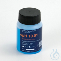 pH-Buffer solution 10.01 (25 °C) blue, traceable to NIST Plastic bottle, 90 ml   For water...