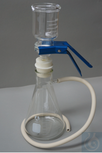 Kompletter Glaslösungsmittelfilter mit läppen, 300ml trichterkapazität, kolben 1000 ml, 47/50 mm