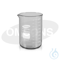 Kundenspezifische Becher, 400 ml, niedrige Form, mit Ausguss, klar, Boro 3.3 Kundenspezifische...