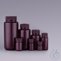 500 ml bernsteinfarbene runde Vorratsflaschen, Weithals, steril 
 
Material: PP / Frabe:...