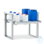 Stacking rack for small containers, stackable 3 times, 1049x1130x837 Stacking rack steel...