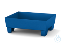 Auffangwanne St. besch.gl. Blau m. Füßen V=65L, 635x785x278