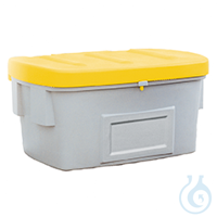 Grit container without dispensing hatch PE yellow V=550 L, 1400x1070x750