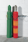 gas cylinder retainer steel galv., for 3 bottles (?140), 576x131x60 wall bracket for gas...