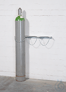gas cylinder retainer steel galv., for 3 bottles (?230), 840x175x60 wall bracket for gas...