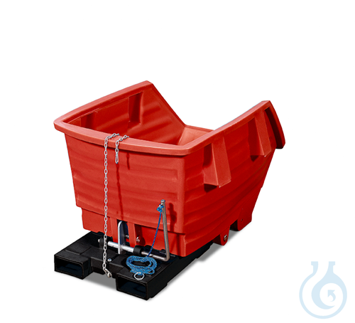 Kippbehaelter PE Rot V=500 L, 960x1530x790