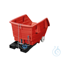 Kippbehälter PE Rot V=500 L, 960x1530x830