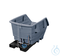 Kippbehälter PE Grau V=750 L, 1145x1650x890