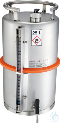Safety container st.steel 1.4571 matt V=25 L, 3...
