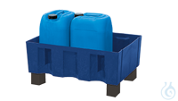 Auffangwanne PE Blau m. Füßen V=60L, 725x525x320