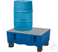 Auffangwanne PE Blau GiR vz m. Füßen V=60L, 725x525x320