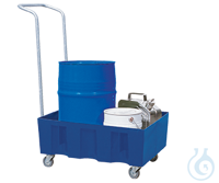 Auffangwanne PE Blau fahrb. V=60L, 725x525x330