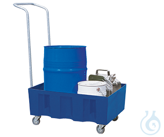 Auffangwanne PE Blau&nbsp;fahrb. V=60L,&nbsp;72...