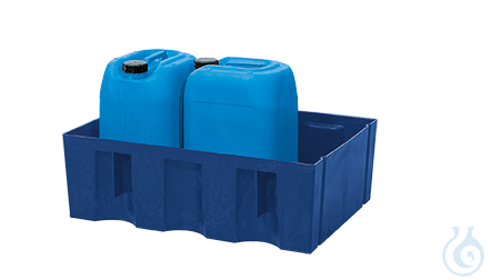 Sump pallet PE blue V=60L,&nbsp;725x525x235