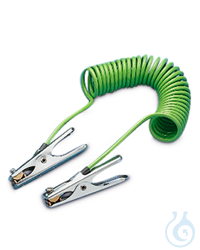 Spiralerdungskabel 5 m Auszugslänge Mit 2x Erdungszange aus Stahl geringer elektrischer...