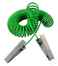Spiralerdungskabel 5 m Auszugslänge Mit 2x Edelstahl-Erdungszange (MD) geringer elektrischer...