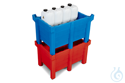Stapelbehaelter PE Rot V=90 L, 800x500x500