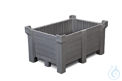 Stapelbehaelter PE Grau V=260 L, 1000x800x600