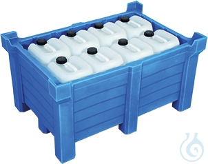 Stapelbehaelter PE Blau V=260 L, 1000x800x600