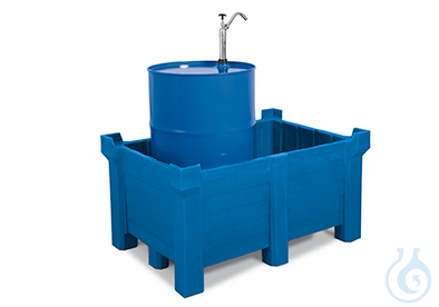 Stapelbehaelter PE Blau V=300 L, 1200x800x600