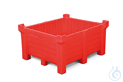 Stapelbehaelter PE Rot V=400 L, 1200x1000x600