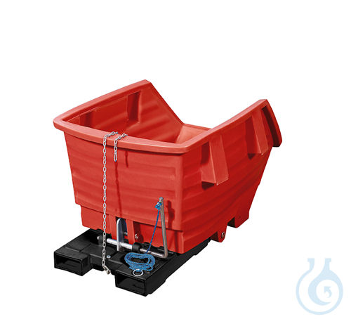 Kippbehaelter PE Rot V=300 L, 920x1420x625