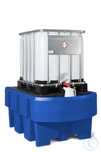 IBC-Station PE Blau GiR  unterfahrbar V=1000L, 1280x1910x885