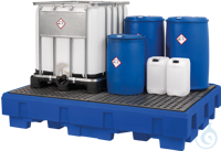 IBC-Station PE Blau GiR  unterfahrbar V=1000L, 2460x1800x485