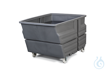 Mehrzweckbehaelter mit Rollen PE Grau V=800 L, ...